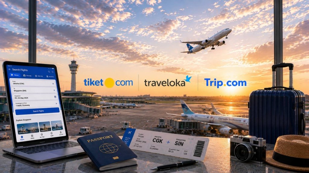 Tiket.com, Traveloka, dan Trip.com Menjadi Master Brand di Kategori Flight Ticket Booking Platforms